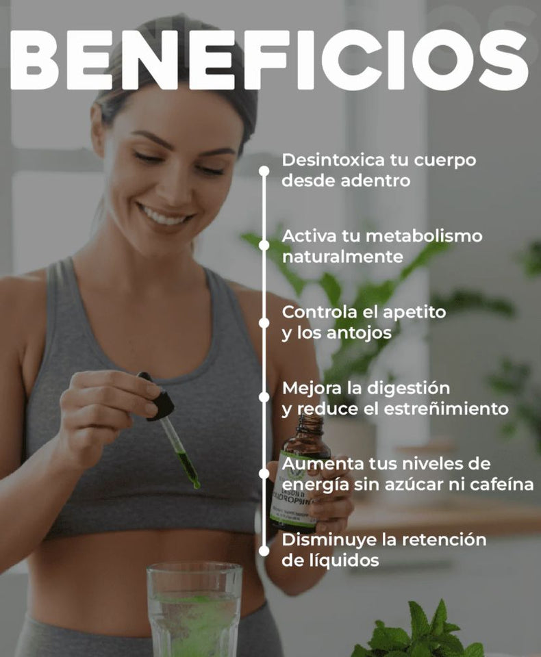 CLOROFILA LIQUIDA-ENERGIA NATURAL Y DESINTOXICANTE